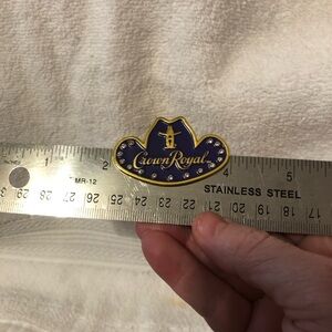 Crown Royal Houston Livestock Show & Rodeo rhinestone cowboy hat shaped pin
